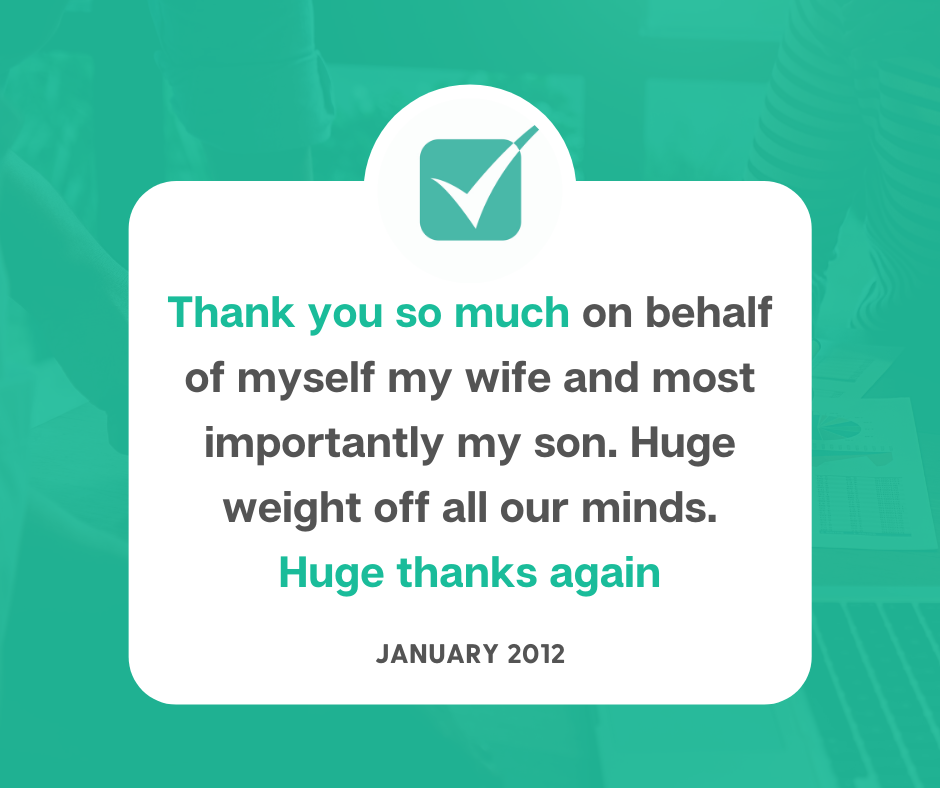 Thank you so much on behalf of myself my wife and most importantly my son