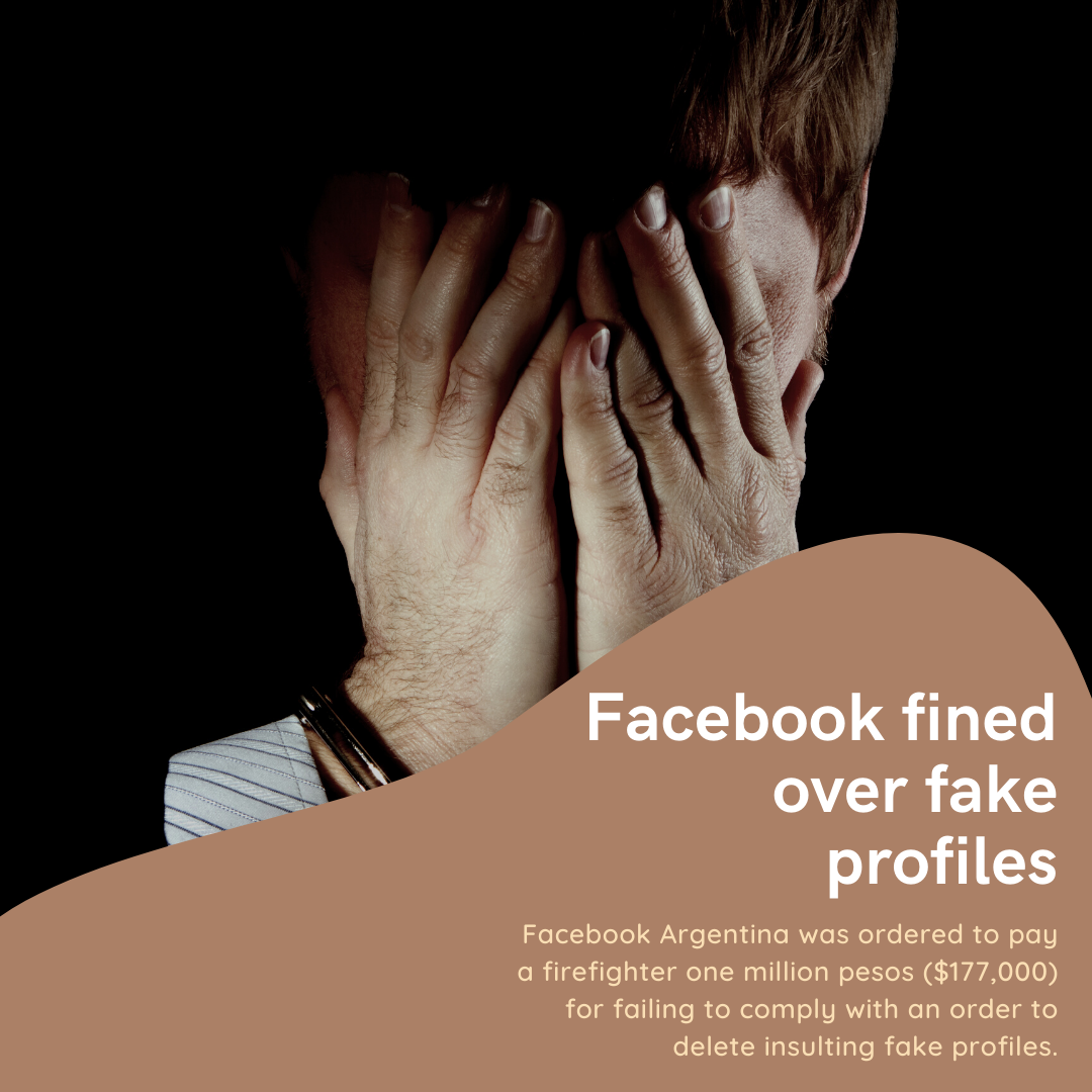 Facebook fined over fake profiles