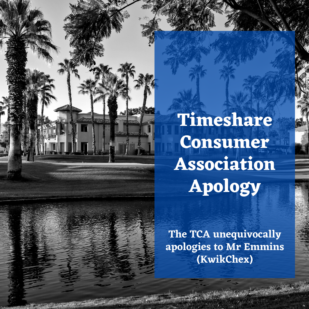 Timeshare Consumer Association Apology