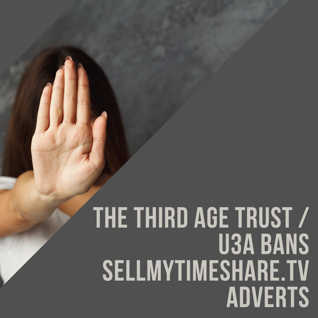 The Third Age Trust / U3A bans SellMyTimeshare.tv adverts