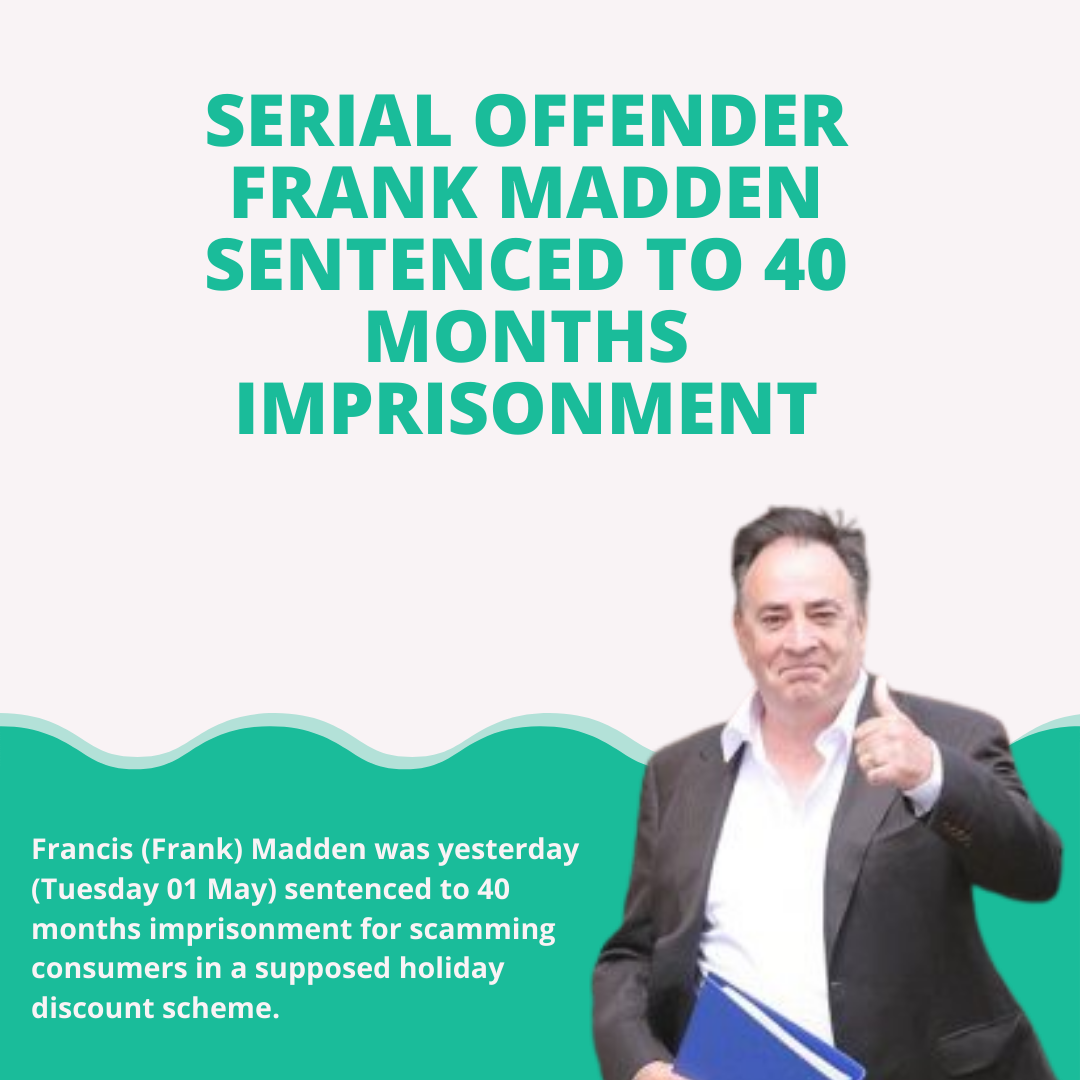Serial offender Frank Madden sentenced to 40 months imprisonment