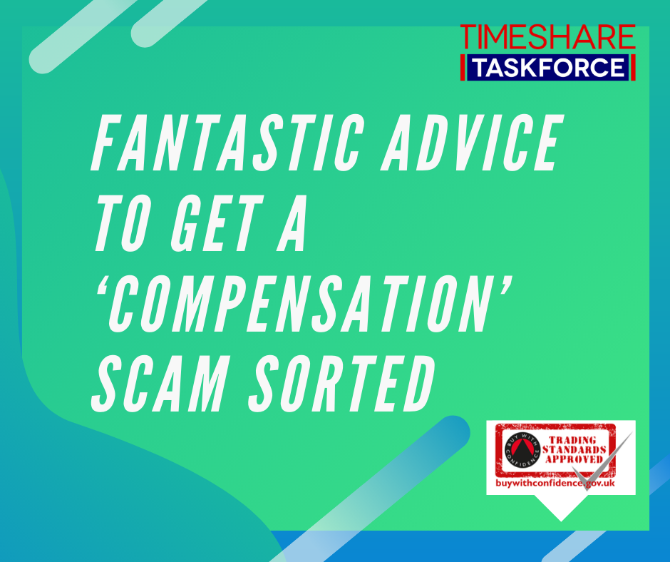 Fantastic advice to get a ‘compensation’ scam sorted