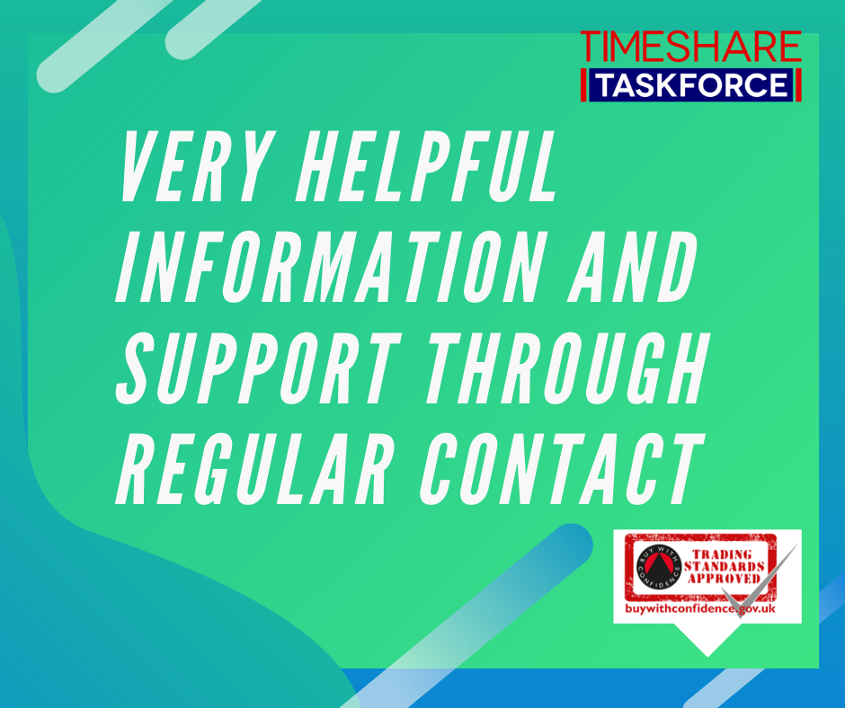 Very helpful information and support through regular contact