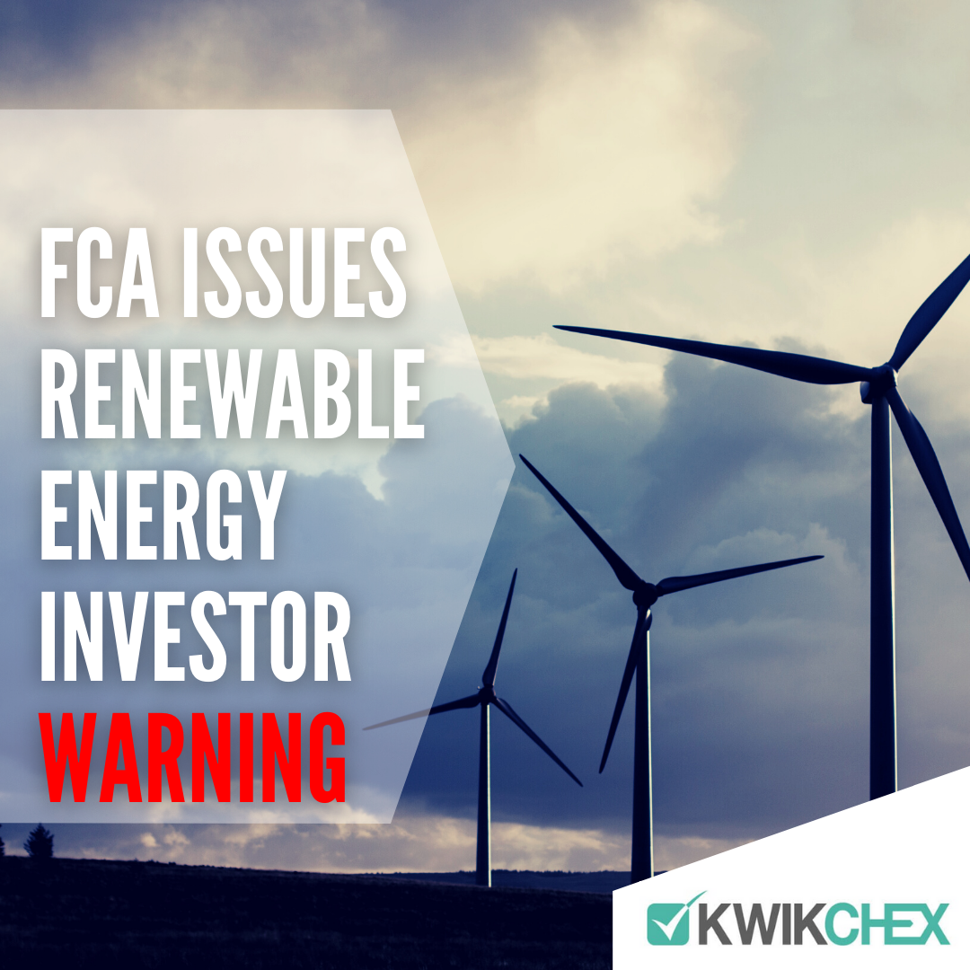 FCA Issues Renewable Energy Investor Warning