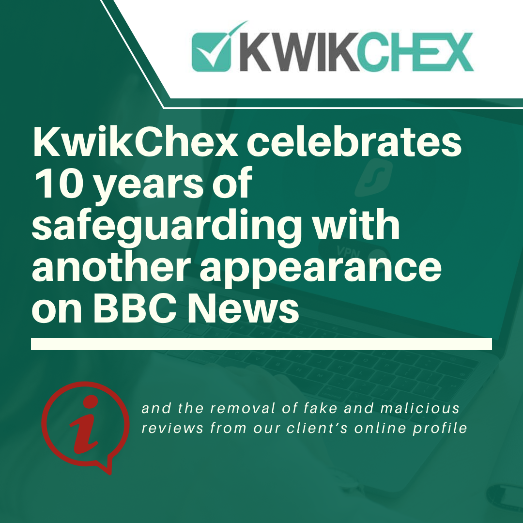 KwikChex celebrates 10 years of safeguarding with another appearance on BBC News