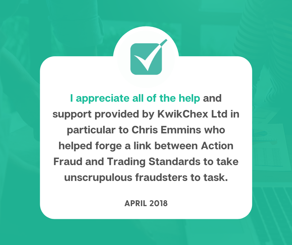 I appreciate all of the help and support provided by KwikChex Ltd