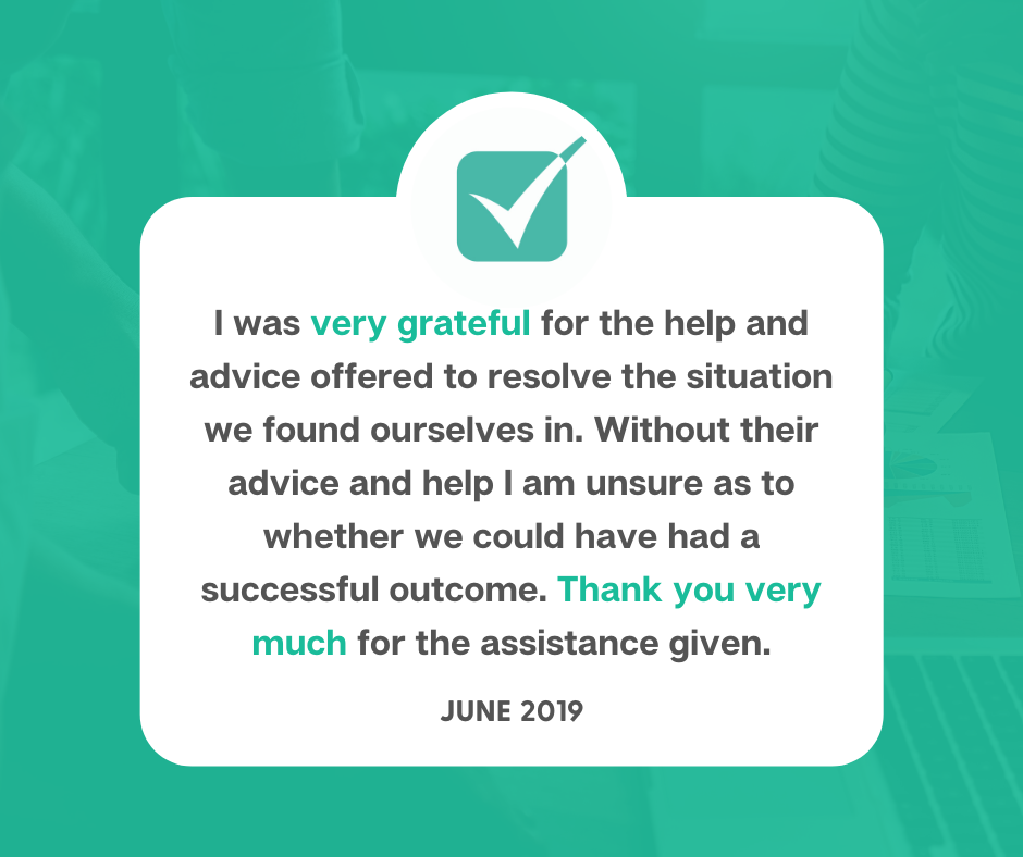 I was very grateful for the help and advice offered