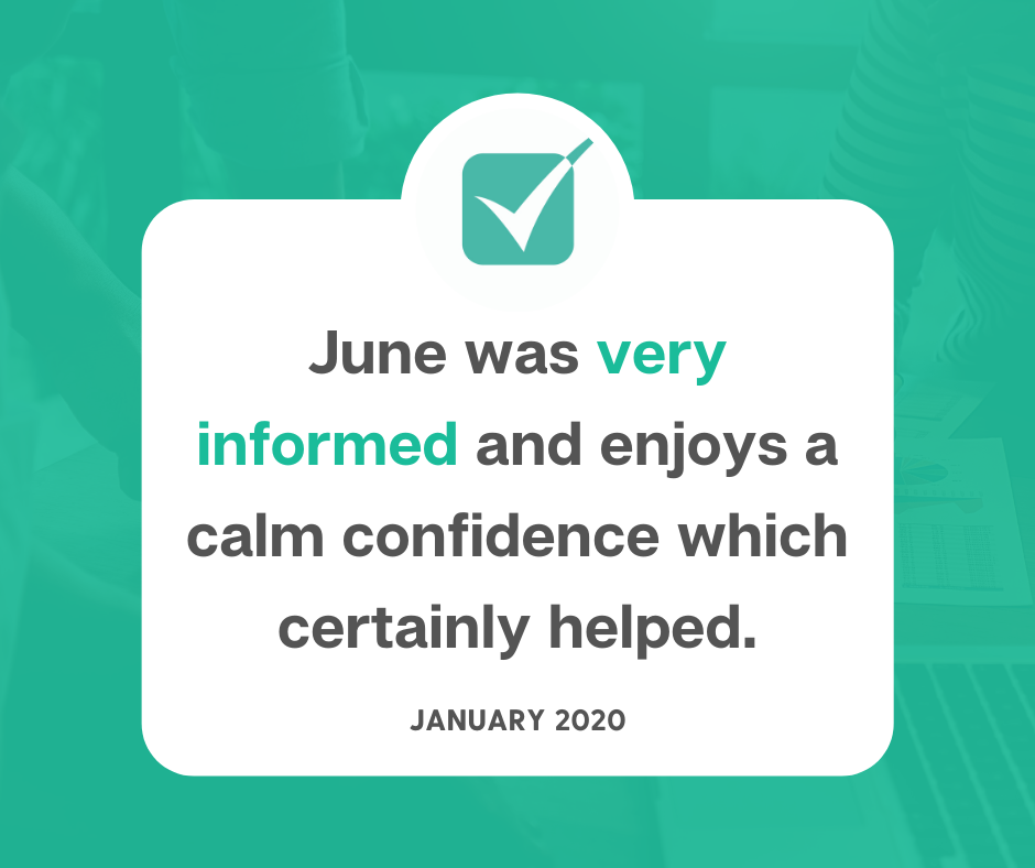 June was very informed