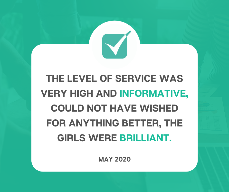 The level of service was very high and informative