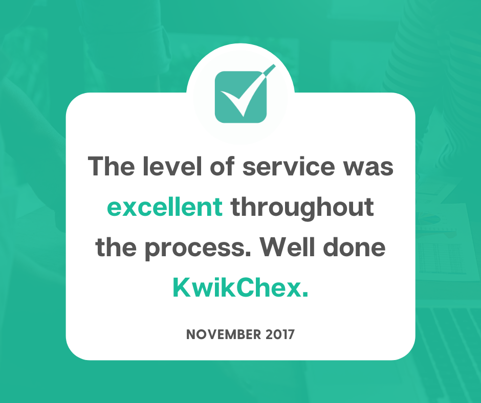 The level of service was excellent