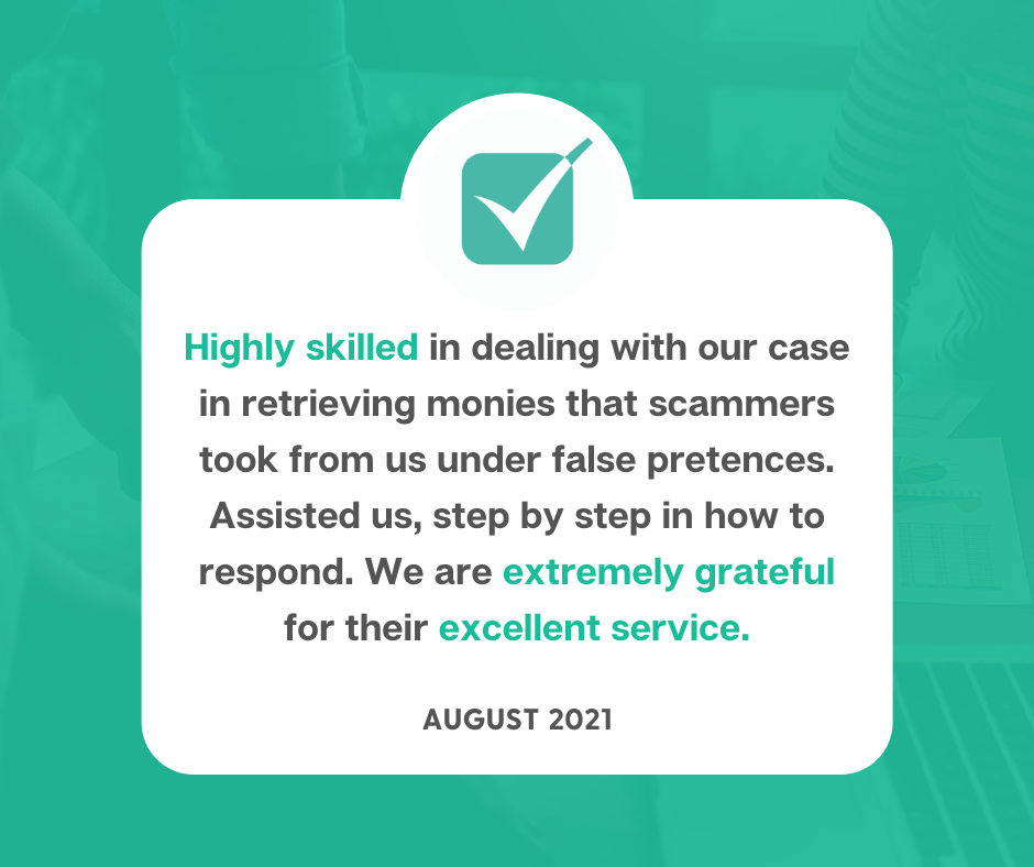 We are extremely grateful for their excellent service