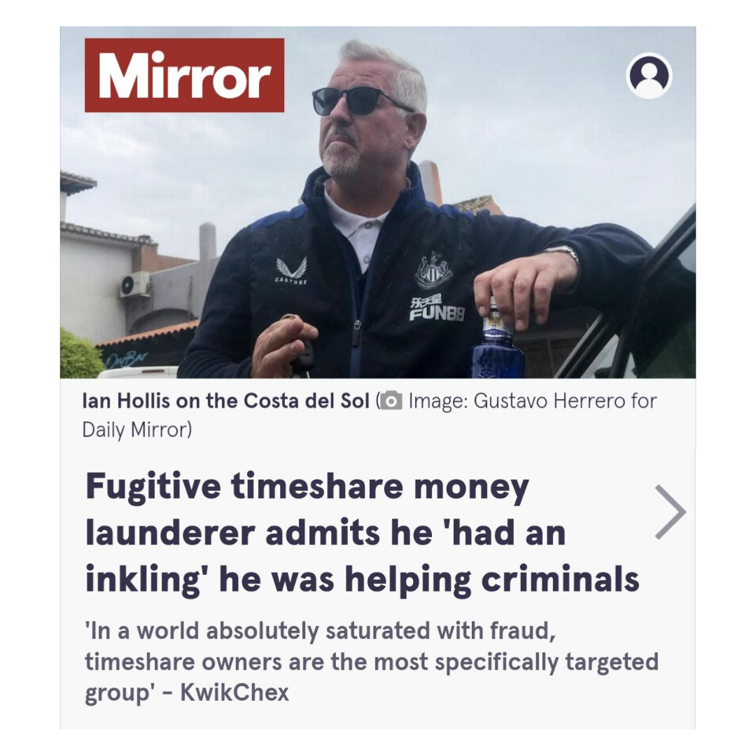 KwikChex featured in Mirror article about timeshare