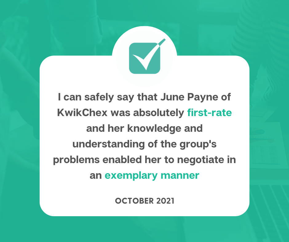 June Payne of KwikChex was absolutely first-rate